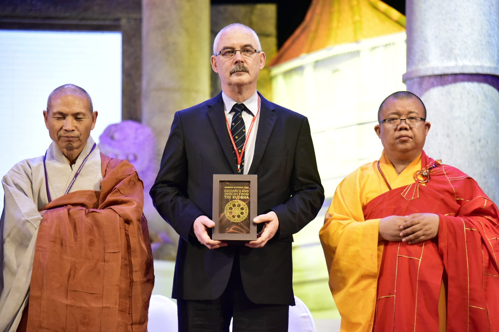 The introduction of Common Buddhist Text to the participant of the celebration.